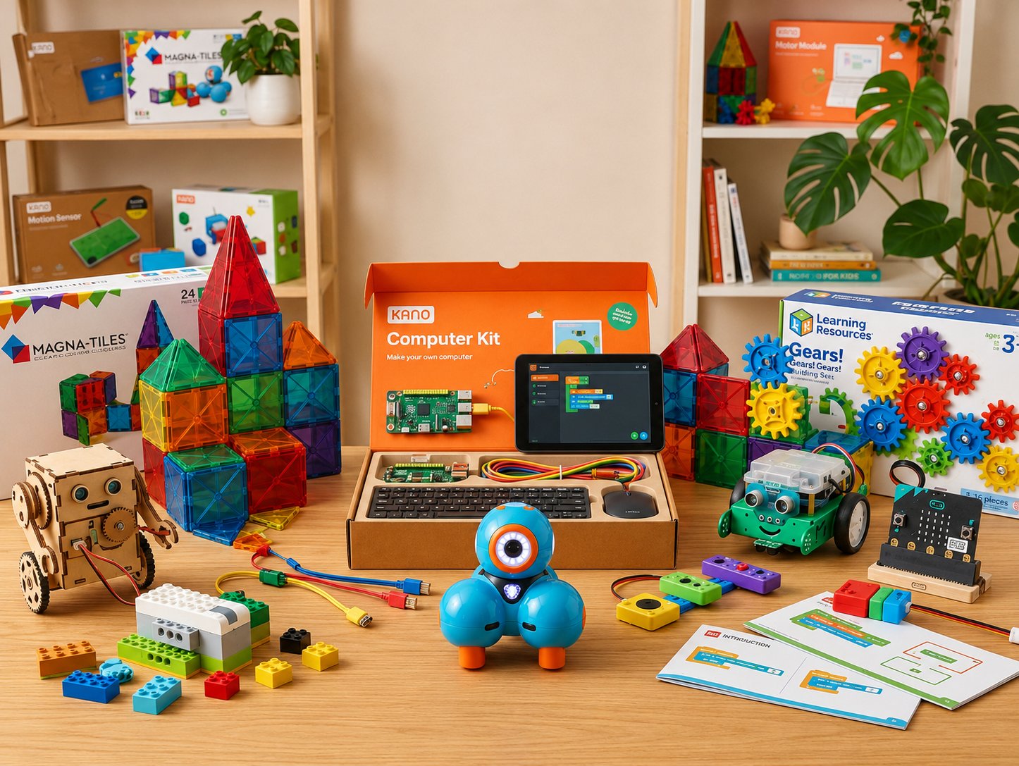 STEM educational toys — Kano Computer Kit, Magna-Tiles, robotics and coding gear